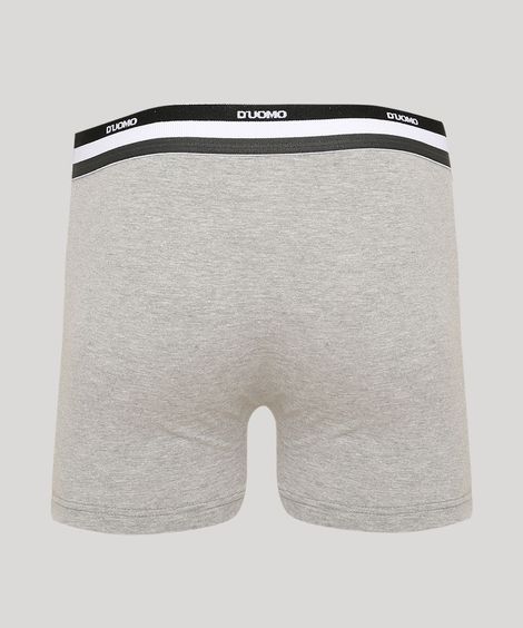 Cueca Masculina Duomo Boxer  Cinza Mescla