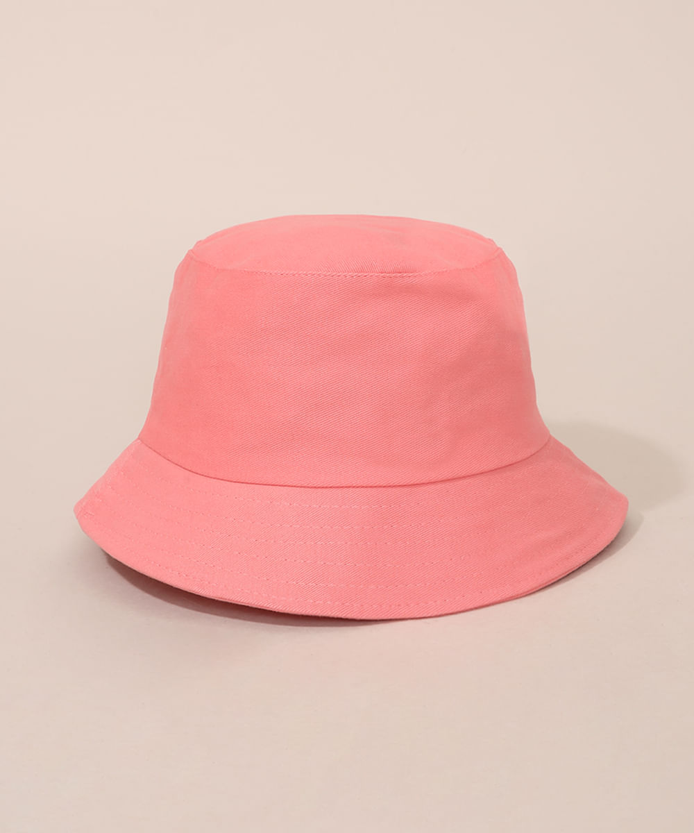 Chapéu Bucket Hat de Sarja Unissex Rosa