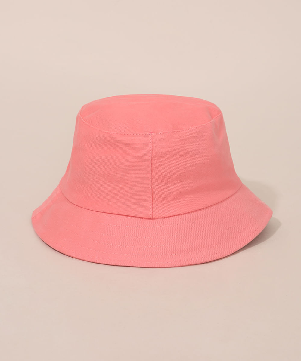 Chapéu Bucket Hat de Sarja Unissex Rosa