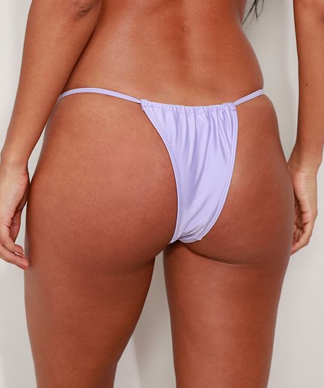 Biquíni Calcinha Tanga String com Proteção UV50+ Lilás