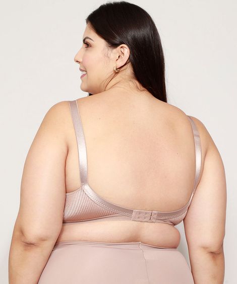 sutiã triângulo demillus canelado plus size bege