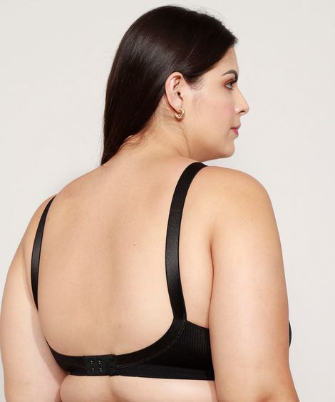 sutiã triângulo demillus canelado plus size preto