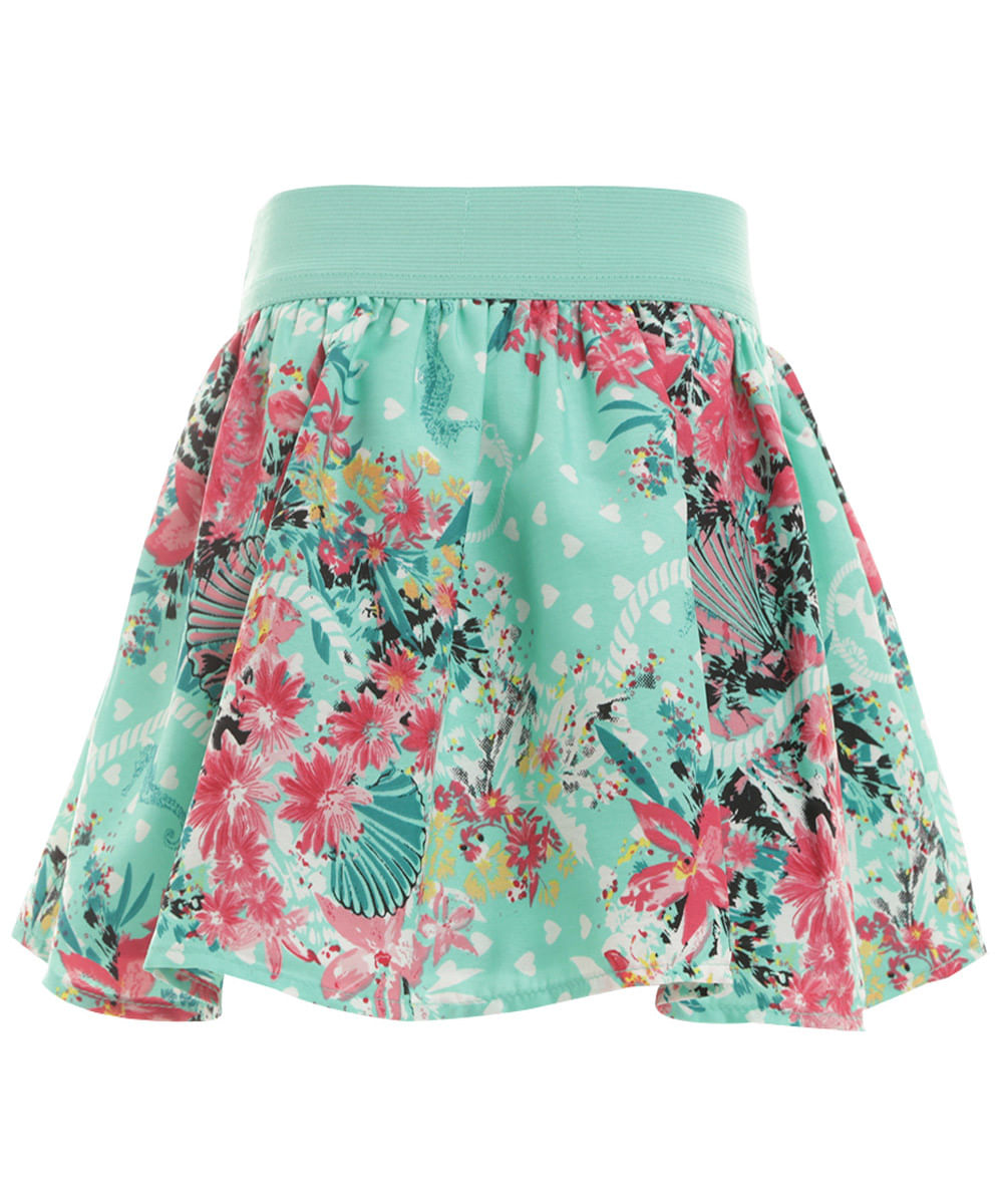 Saia Estampada Multicor