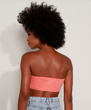 Top Faixa Feminino "Água Salgada" Coral