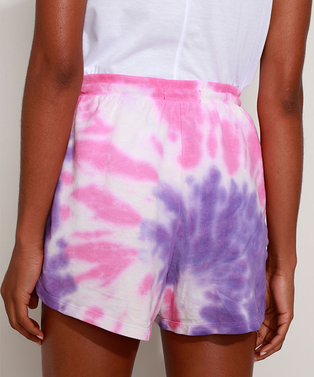 Short de Moletom Feminino Running Cintura Alta Estampado Tie Dye Multicor -  CeA | Moda Feminina, Masculina, Infantil, Celulares e Beleza