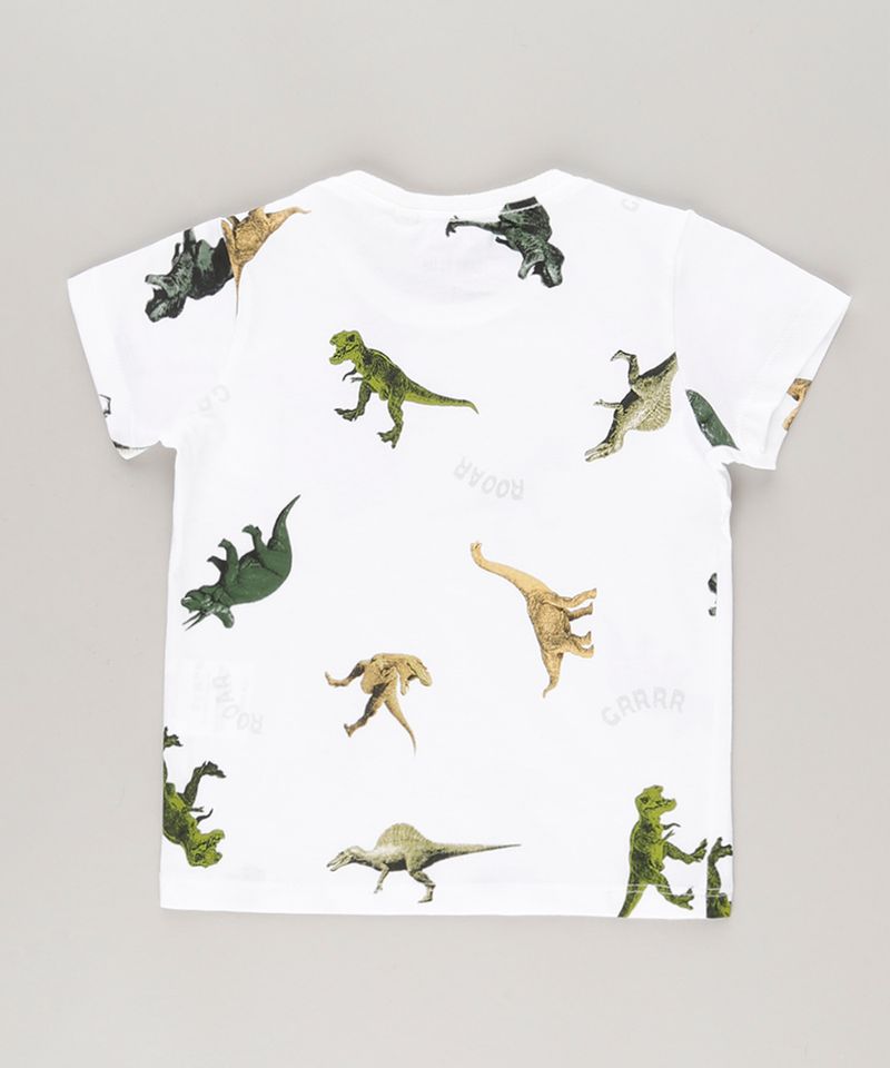 Camiseta Estampada Dinossauros White C&A