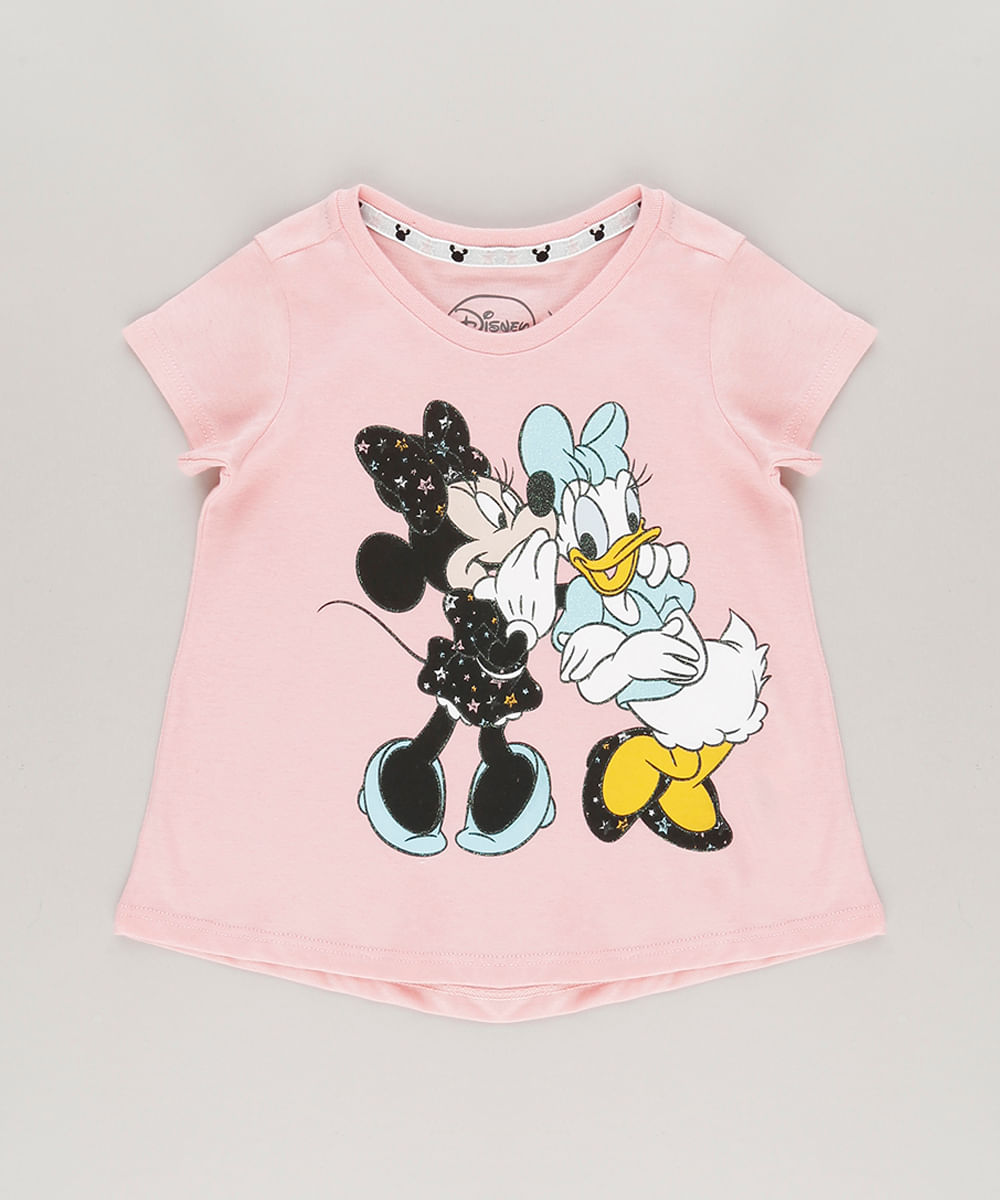 Blusa-Minnie-e-Margarida-em-Algodao---Sustentavel-Rosa-9042619-Rosa_1