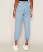 Calca-Jeans-Feminina-Jogger-Cintura-Alta-com-Bolsos-Azul-Medio-9594591-Azul_Medio_2