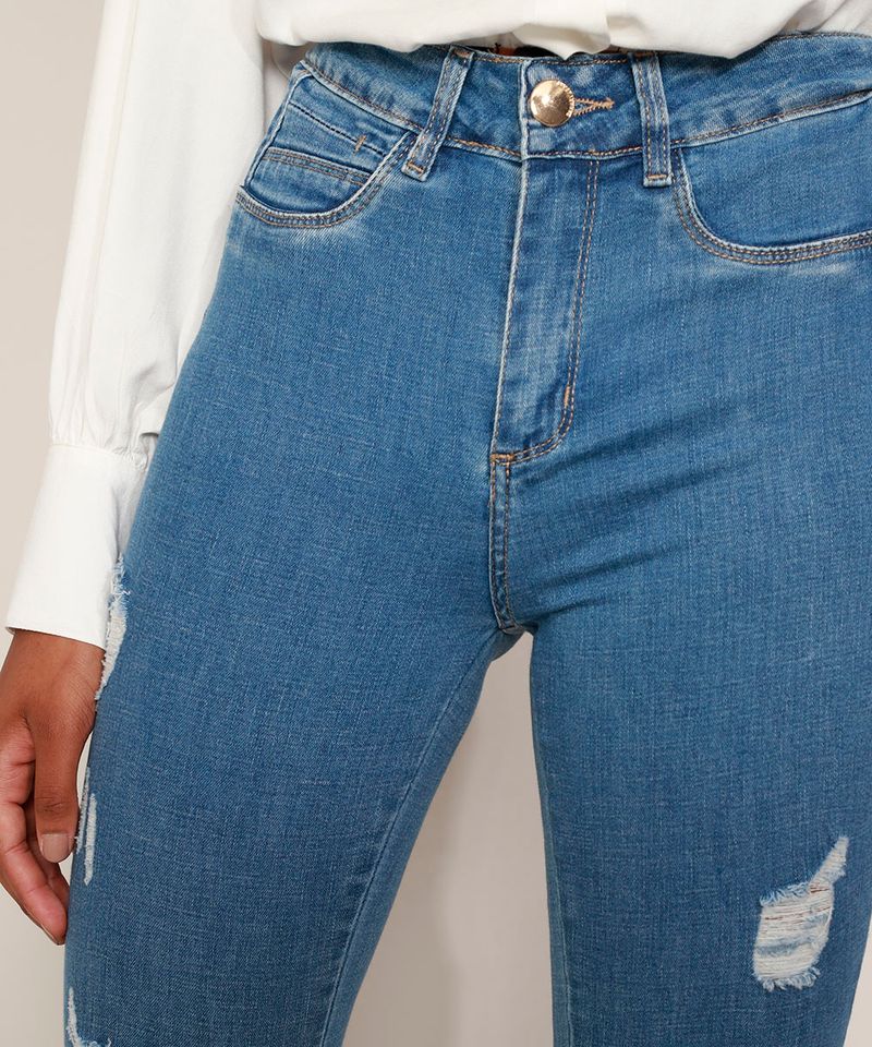 Calca-Jeans-Feminina-Sawary-Cropped-Super-Lipo-Cintura-Alta-Destroyed-com-Barra-Dobrada-Azul-Medio-9980180-Azul_Medio_5