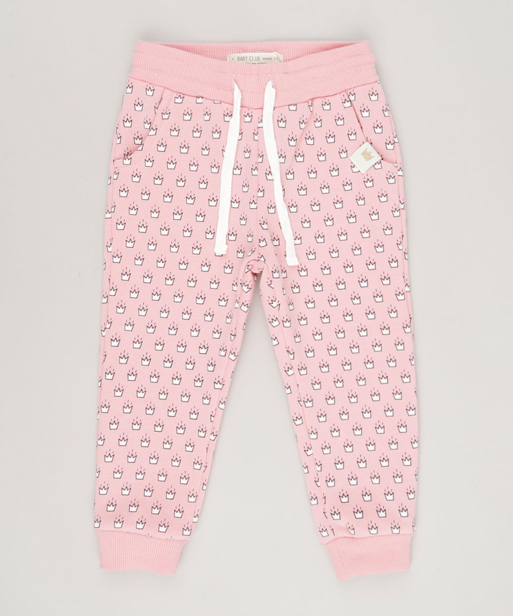 Calca-em-Moletom-Estampada-de-Coroas-Rosa-8837377-Rosa_1