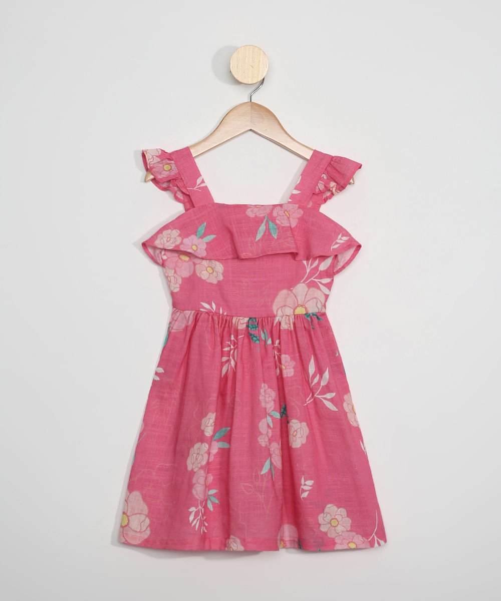 Vestido-Infantil-Estampado-Floral-Alca-Larga-com-Babado-Decote-Redondo-Rosa-9965254-Rosa_1