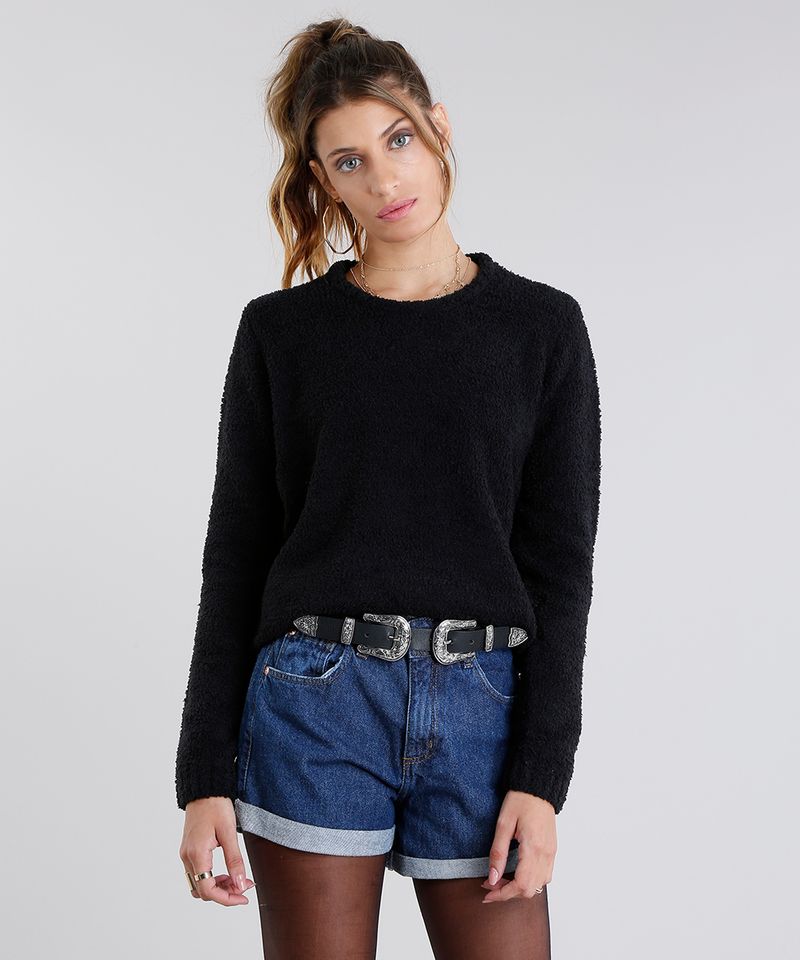 Sueter-Feminino-Basico-em-Trico-Manga-Longa-Decote-Redondo-Preto-8833852-Preto_1