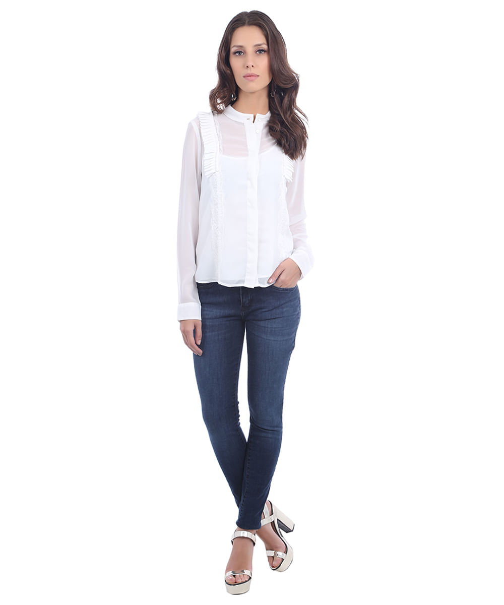 Calça Skinny NK Jeans Escuro