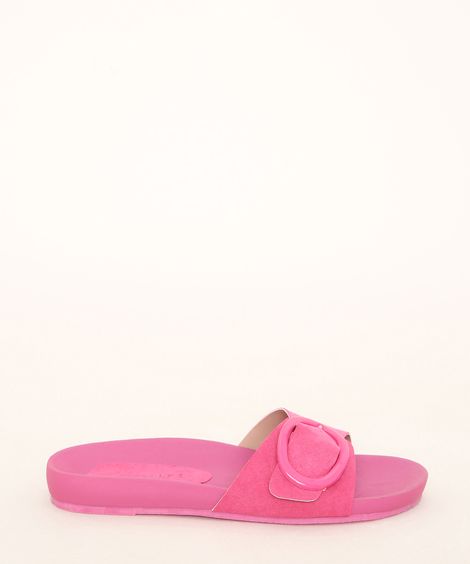 Chinelo Slide Feminino Oneself com Fivela Pink