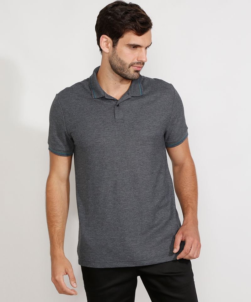 Polo-Masculina-Basica-Manga-Curta-Cinza-Mescla-Escuro-9842591-Cinza_Mescla_Escuro_1