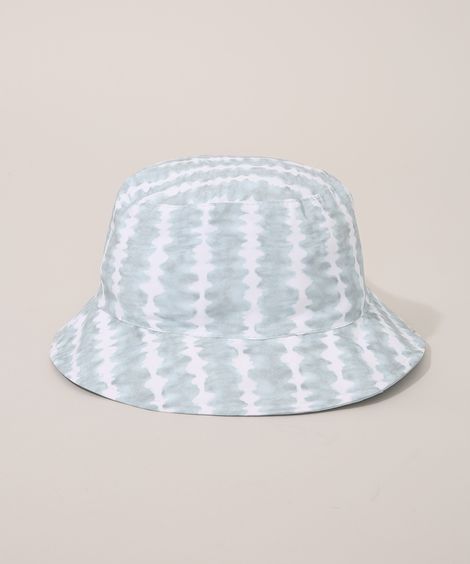 Bucket Hat Feminino Estampado Tie Dye Dupla Face Verde