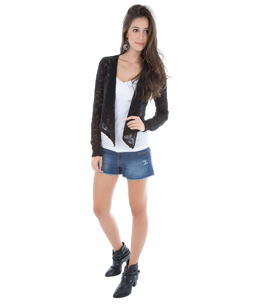 Cardigan Preto