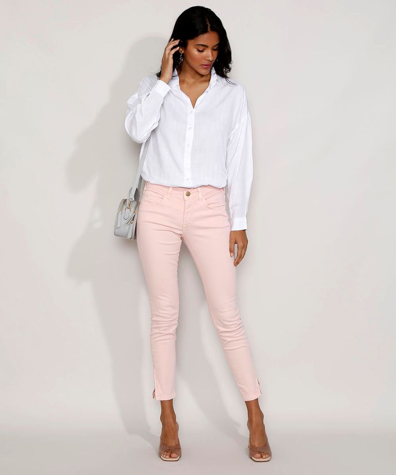 Calça rosa clara store feminina