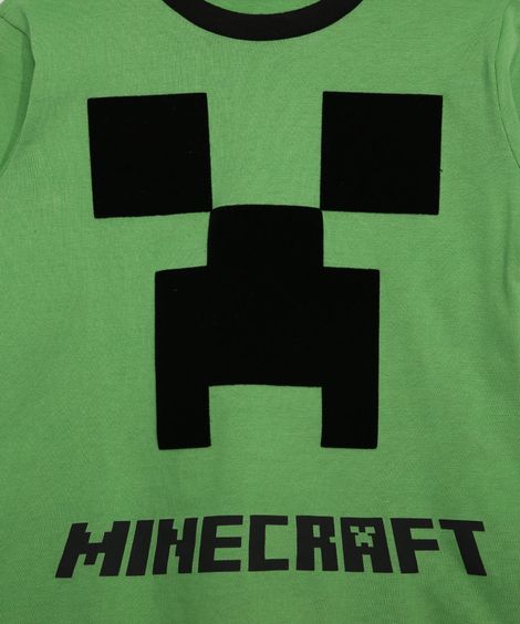 Pijama Infantil Manga Longa Minecraft Verde