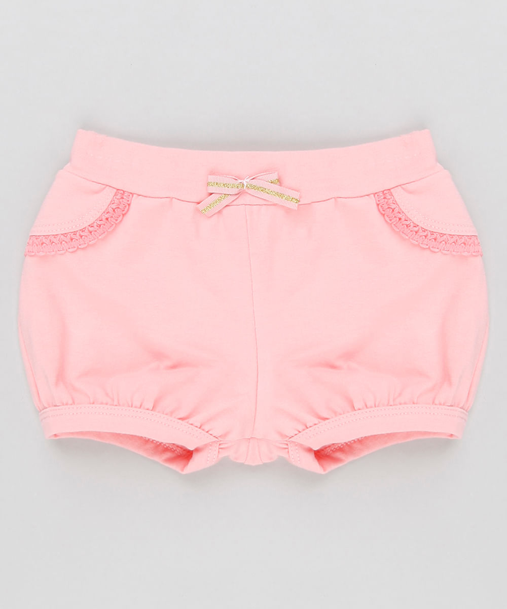 Short-Infantil-Balone-com-Renda-em-Algodao---Sustentavel-Rosa-9058493-Rosa_1
