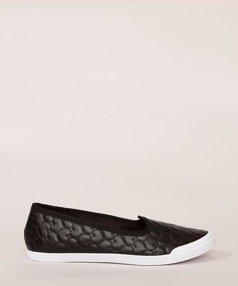Slipper Infantil Molekinha Texturizado Corações Preto