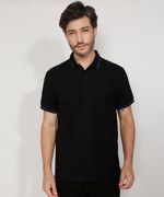 Polo-de-Piquet-Masculina-Basica-Comfort-Manga-Curta-Preta-9842591-Preto_1