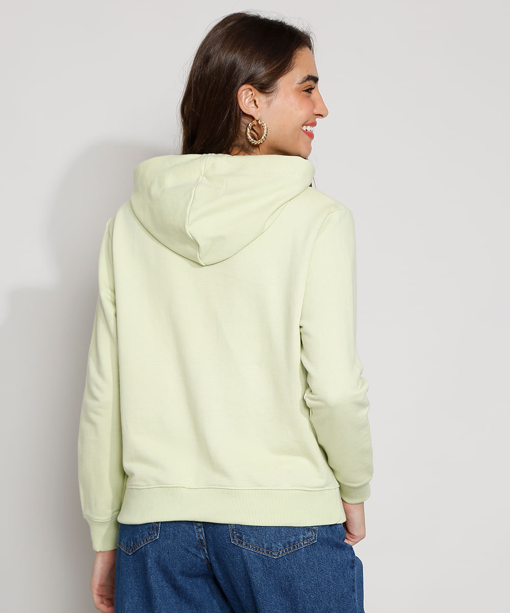 pale green moletom com capuz women's