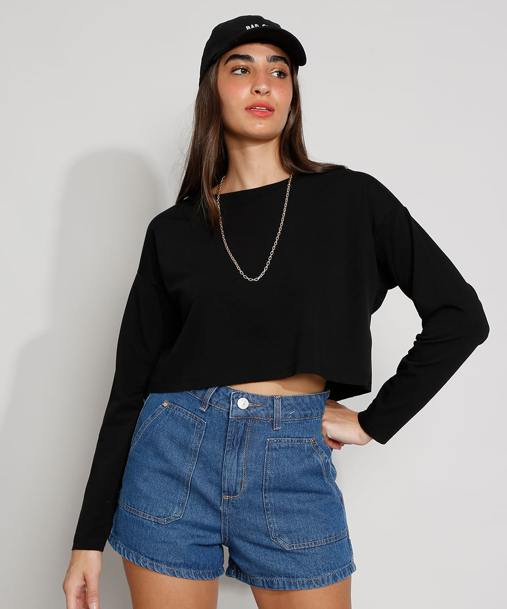 blusa de moletom feminina basica