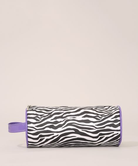 Nécessaire Feminina Estampada Animal Print Tigre Preta