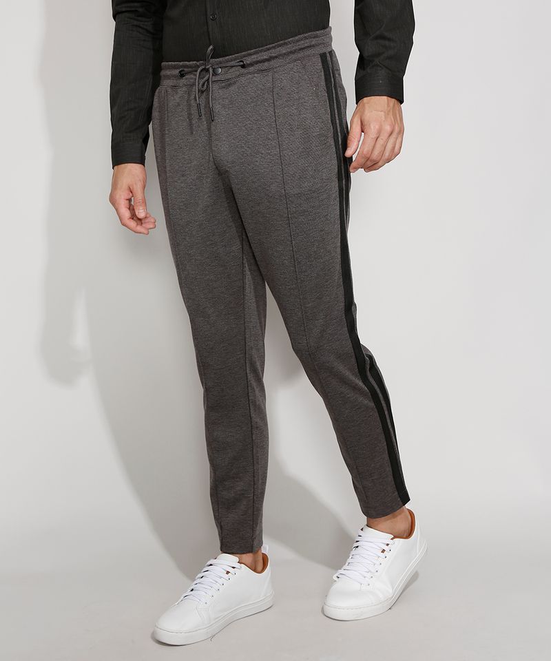 Calça moletom cropped store masculina