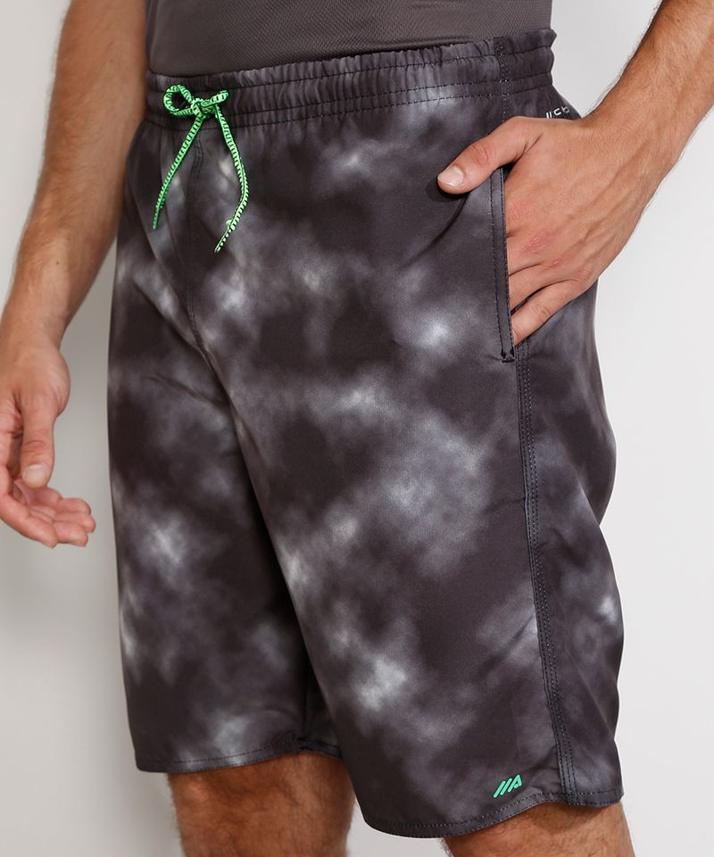 Bermuda-Masculina-Esportiva-Ace-Estampada-com-Bolsos-e-Cordao-Preta-9943473-Preto_1_1