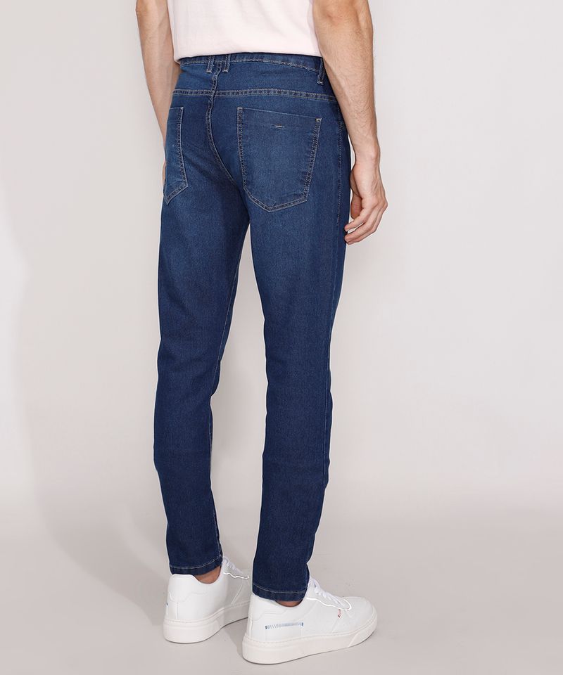 calça jeans masculina slim azul médio - C&A