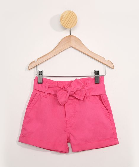Short de Sarja Infantil Clochard Rosa Claro