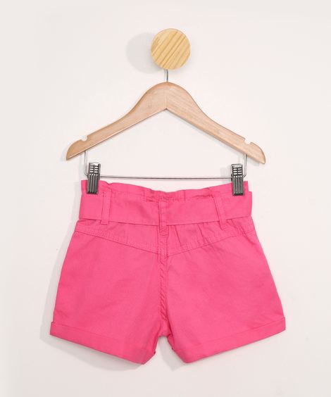 Short de Sarja Infantil Clochard Rosa Claro