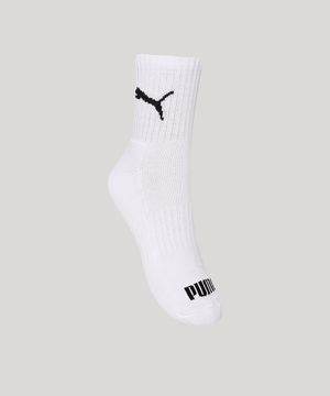 Kit de 3 Pares de Meias Masculinas Cano médio Puma Branco