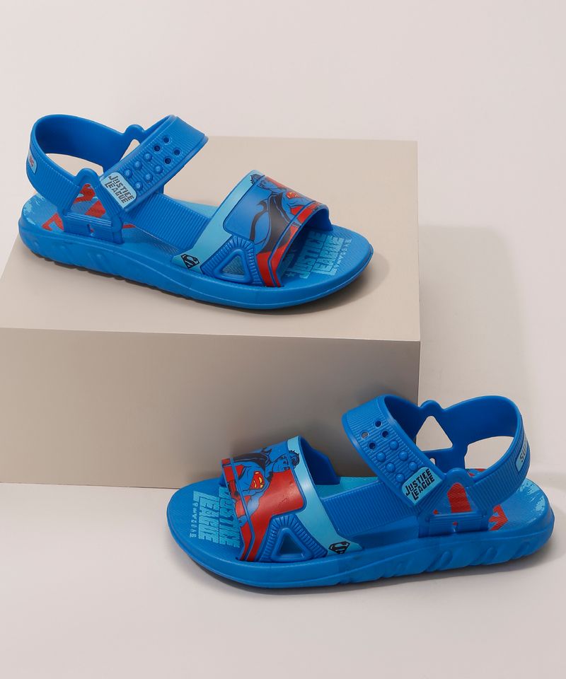 Papete-Infantil-Grendene-Super-Homem-com-Tiras-Azul-9986785-Azul_1