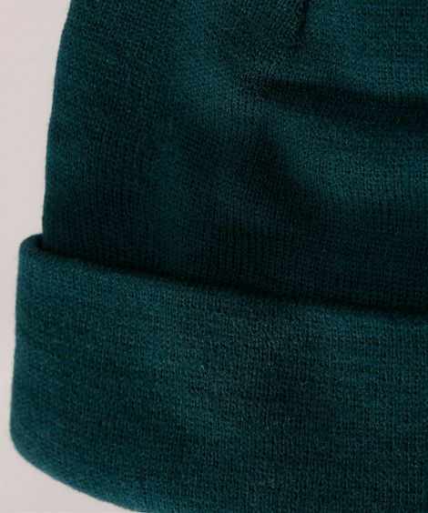 Gorro de Tricô Masculino Básico Curto Verde Escuro