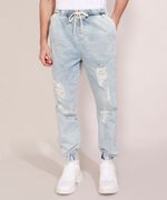 Calca-Jeans-Masculina-Jogger-Slim-Destroyed-Marmorizada-com-Cordao-Azul-Claro-9978687-Azul_Claro_1