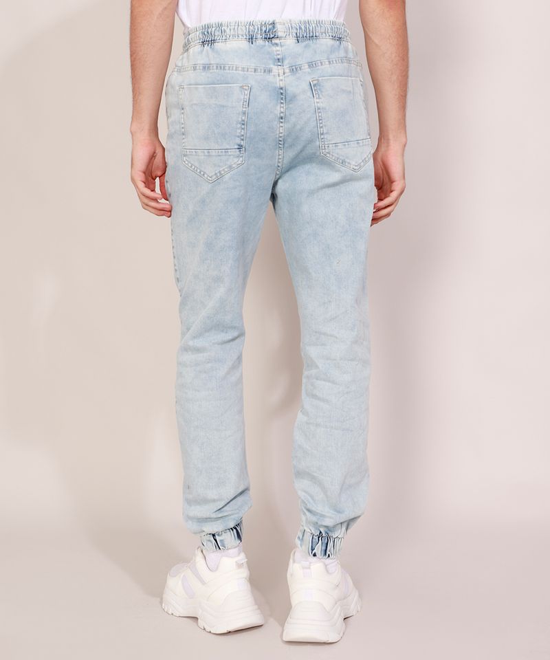 Calca-Jeans-Masculina-Jogger-Slim-Destroyed-Marmorizada-com-Cordao-Azul-Claro-9978687-Azul_Claro_4