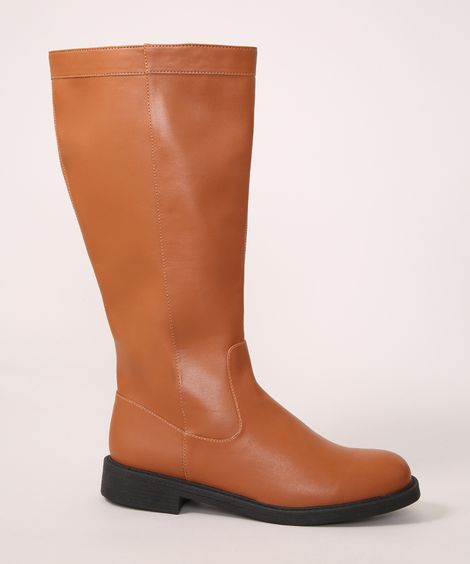 Bota Feminina Oneself Montaria Cano Alto Caramelo
