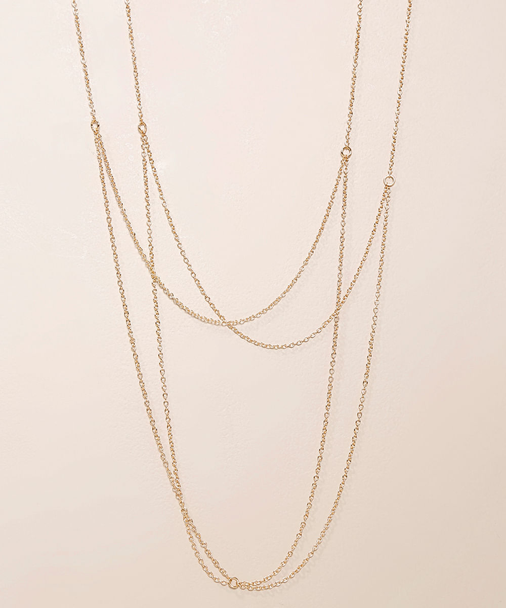 Body chain feminino dourado