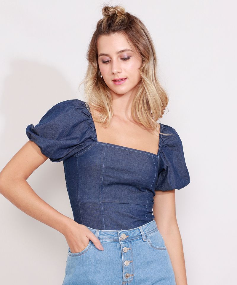 Blusa-Jeans-Feminina-Manga-Bufante-Decote-Reto-Azul-Medio-9981878-Azul_Medio_5