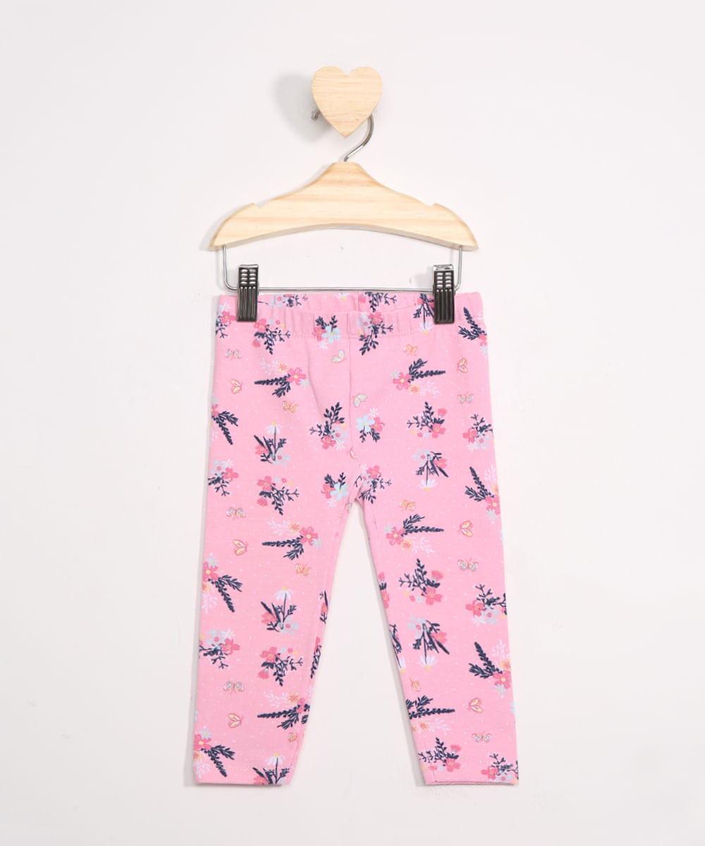 Calça Legging Infantil Estampada Floral Rosa é ruim? Calça Legging Infantil Estampada Floral Rosa é boa?