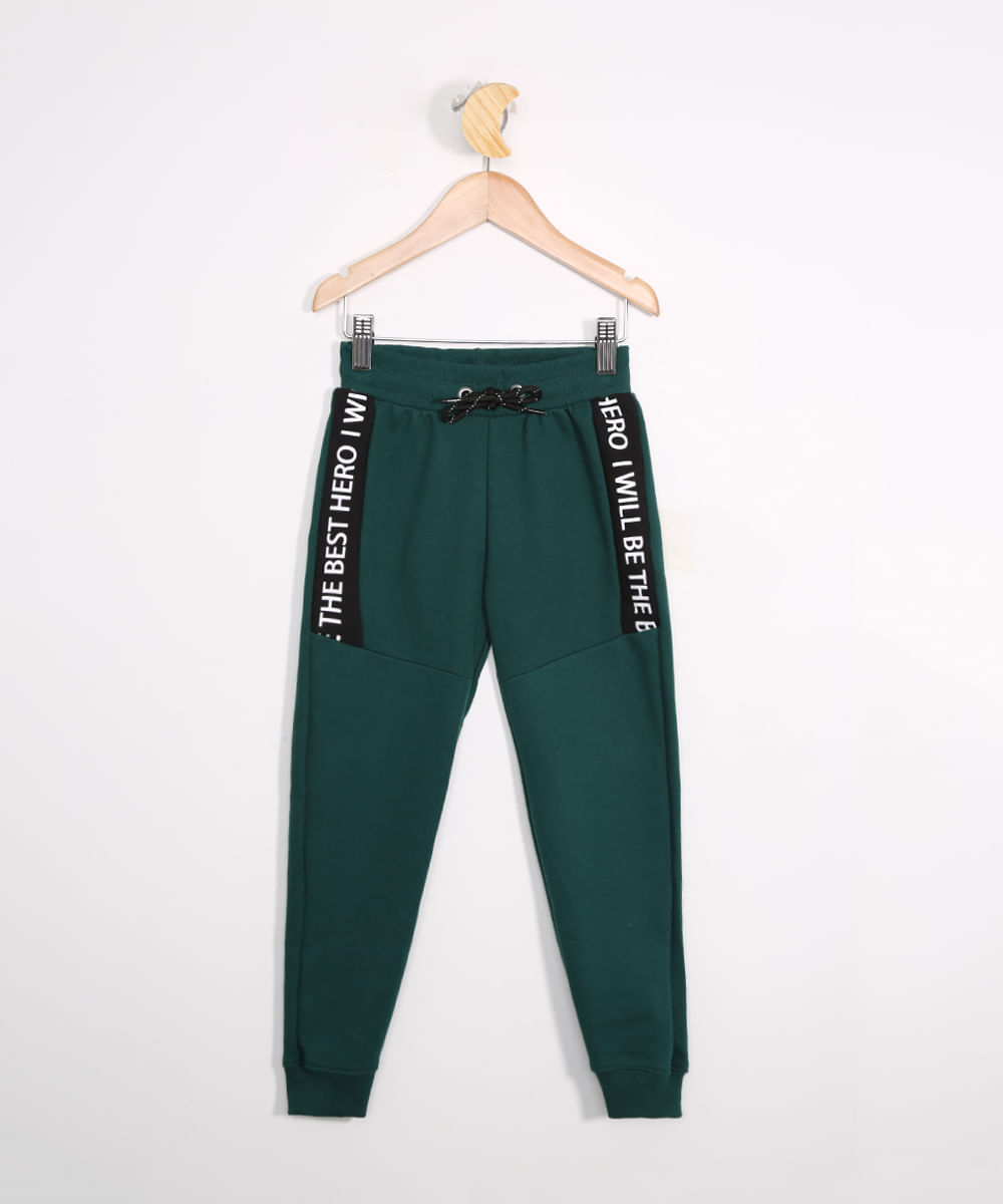 Calca-de-Moletom-Infantil-com-Recorte-Lateral-Verde-9980921-Verde_1