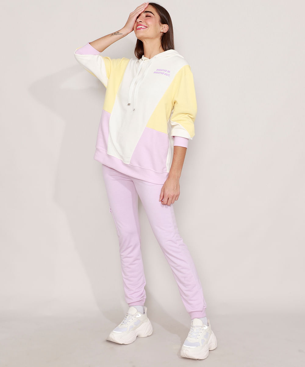 pastel oversized moletom com capuz