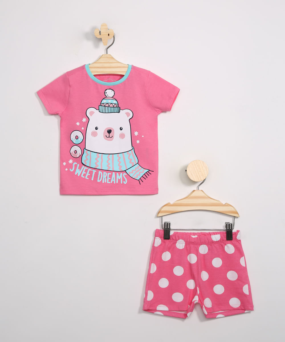 Pijama-Infantil-Urso-Polar-Manga-Curta-Rosa-9984538-Rosa_1