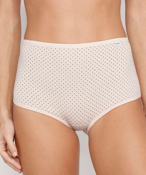 Kit de 2 Calcinhas Caleçon Cintura Alta DelRio Multicor