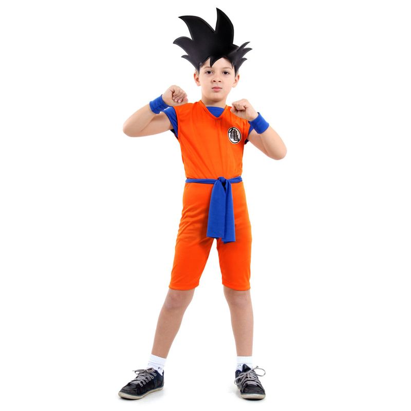 Fantasia Goku Curto Infantil Dragon Ball Z