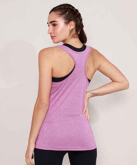 regata esportiva básica decote nadador - roxo médio