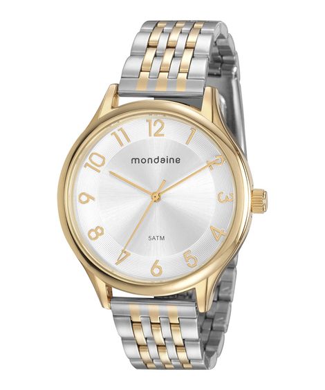 Kit de Relógio Analógico Mondaine 76763LPMVBE1K3 com brinde dourado